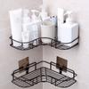 New Bathroom Corner Shelf Rack Triangle Iron Art Storage Kitchen Wall Mount Holder Household