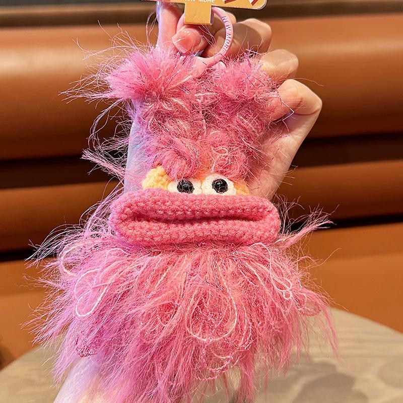 Плюшевая вязаная колбаса плюшевая подвеска в виде рта креативная уродливая кукла органайзер для наушников сумка забавная новинка кулон в виде автомобильного ключа бутик