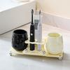 Toothbrush Storage Rack Moisture-proof Electric Toothbrush Tooth Cup Holder Washstand Teeth Mouthwash Cup Set Bathroom Storage