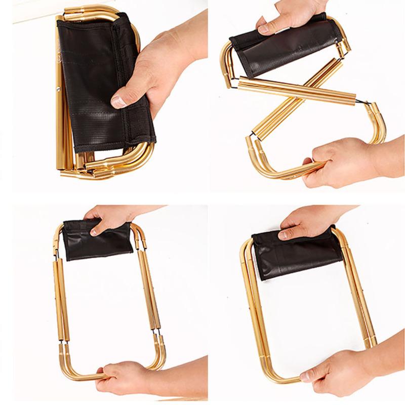 Портативный уличный табурет для пляжной рыбалки, легкий складной стул из алюминиевого сплава, кемпинга, пикника