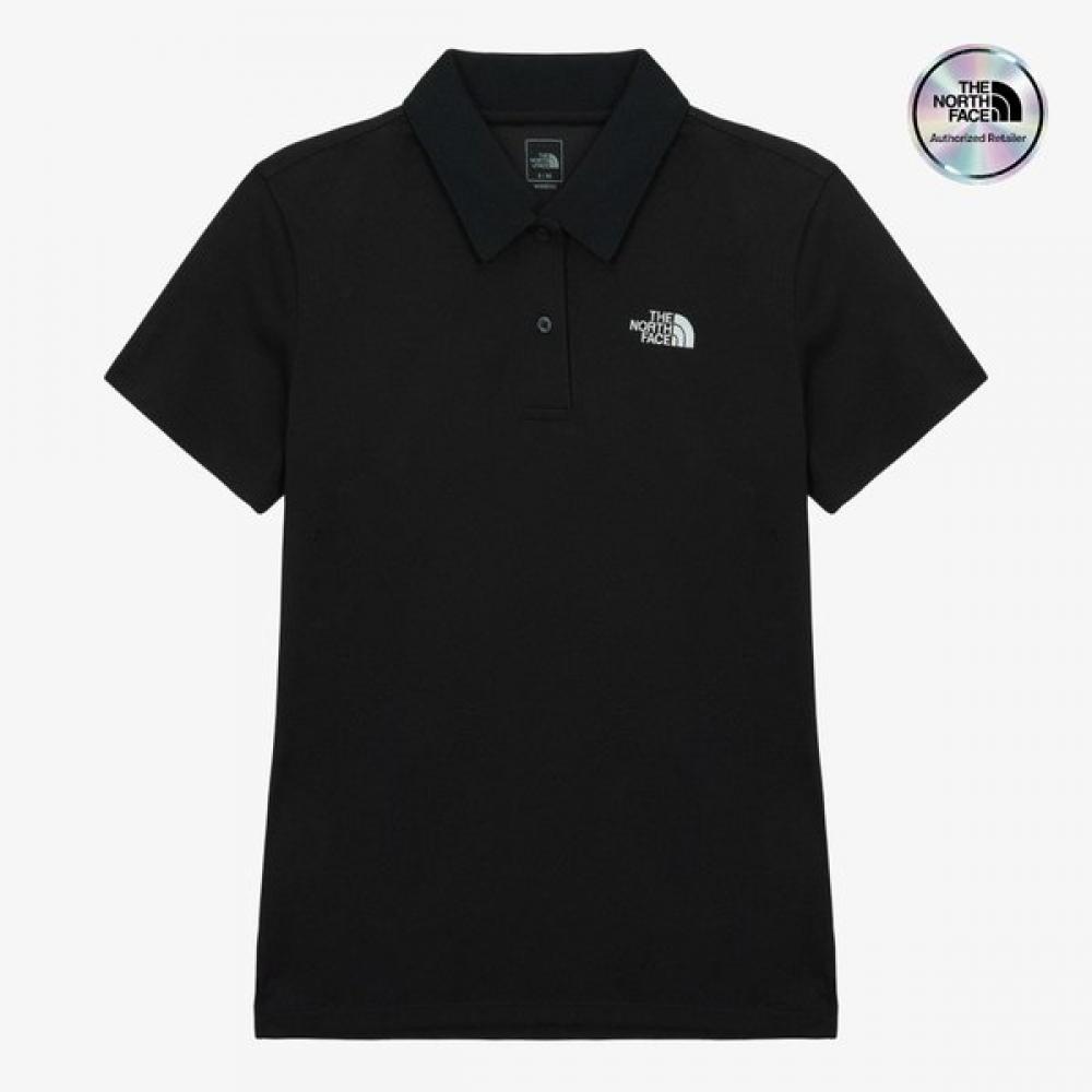 The North Face Женская футболка-поло Coolmax Prime с коротким рукавом Черная Nt7ps33a