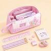 Patchwork Style Polka Dot Pencil Case Polka Dot Pen Storage Bag  Stationery Storage