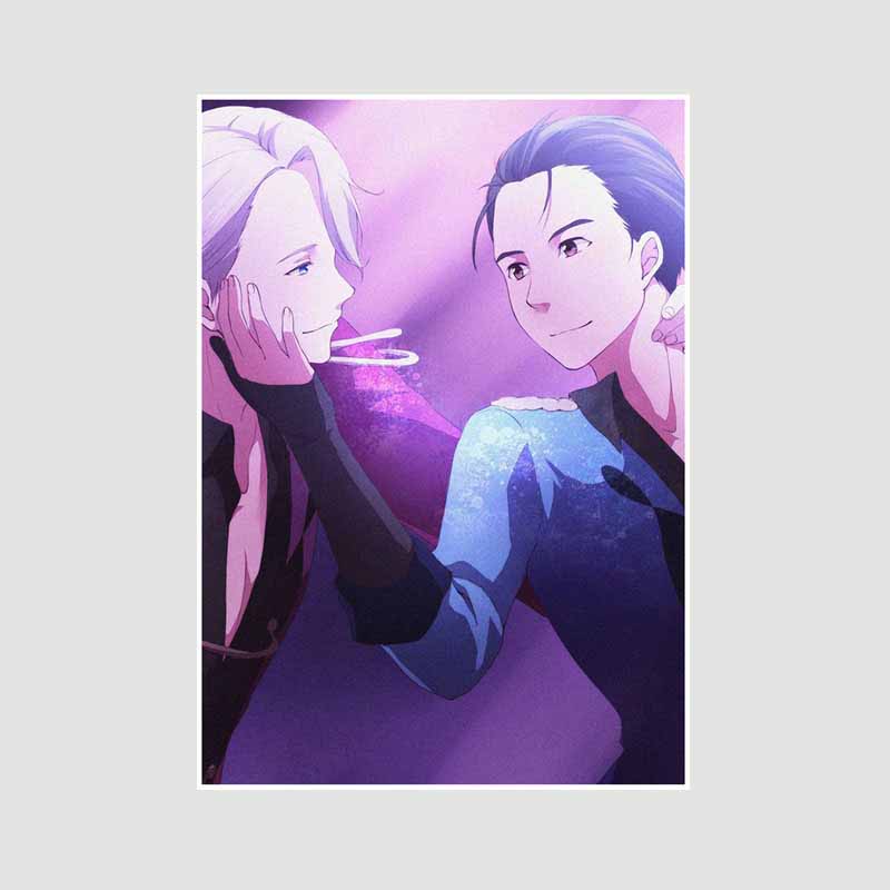 Vintage Sports Anime Yuri On Ice Posters and Prints White Paper Poster Wall Art Painting Home Decor Room Bar Decoration Pictures Interior Mural