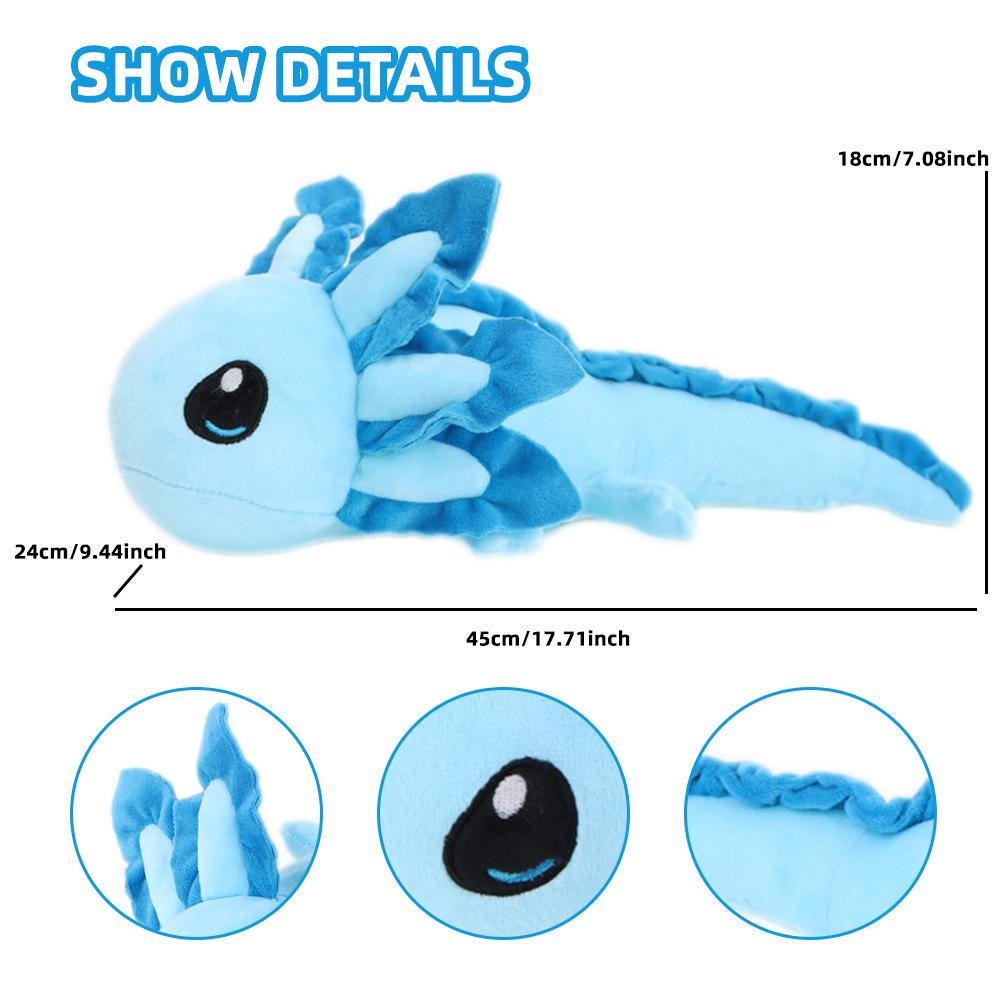 Weigted Plush Soft Axolotl Weigted Plush Toy Cute Stuffed Pillow Doll for Boys Girls Birthday Christmas Gift