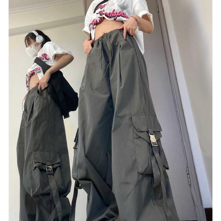 Женские свободные повседневные брюки с широкими штанинами, дизайн рабочей одежды для пар