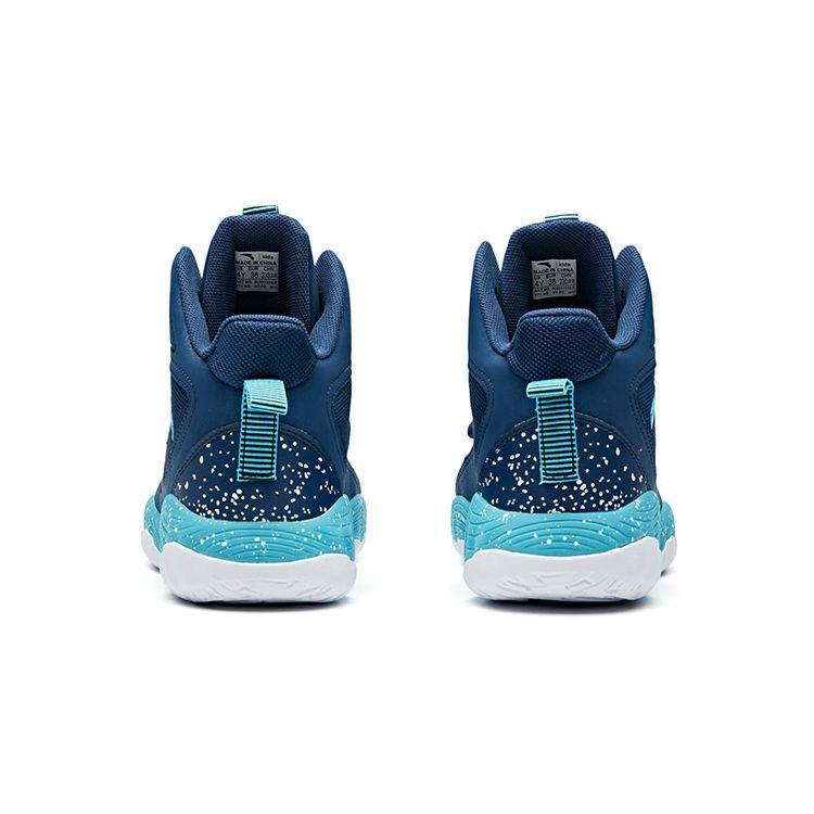 Anta Kids Basketball Series Non-Slip Shock Absorbing Wear-Resistant Breathable High-Top Basketball Shoes Kids Basketball Shoes Blue 312011115-3