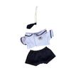 Blue Miniature School Uniform 10cm 20cm Shirt Necktie Pants Set Doll Clothes  Cotton Stuffed Doll