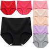 1-3Pieces Women's Panties Solid Colored High Waist Pants Pure Cotton Lapum Large Size Hip Triangle Pants L-3XL