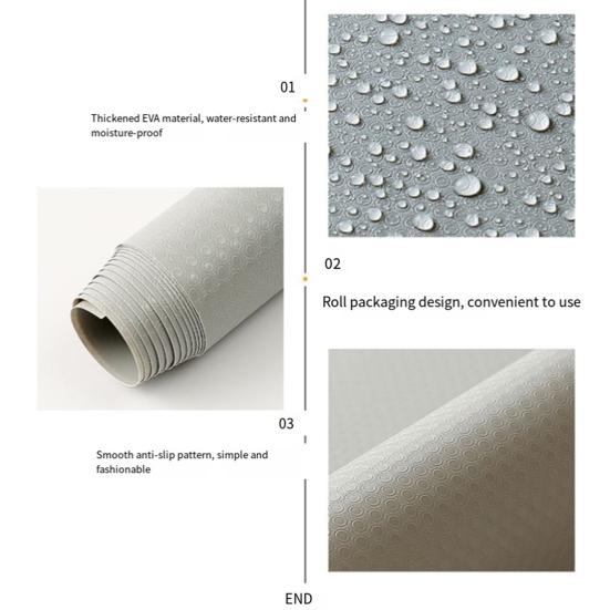 Yousheng 1 рулон 45x150 см Подкладка для полки ящика Водонепроницаемая Маслостойкая EVA Несамоклеящаяся Нескользящая Подстилка для шкафа кухонного шкафа