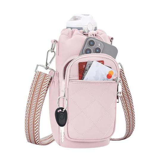 Sports Water Bottle Bag Thermal Insulated Kettle Holder Lightweight Crossbody Water