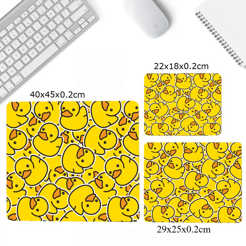 Yellow Duck Cartoon Mouse Pad Square Rubber Anti-slip Mousepads HD Computer Office Game Table Mats Small Decor Desk Pads 450*400