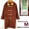 BRANIGAN Wool Duffle Coat Brown Women's M Made In Ireland(USED)