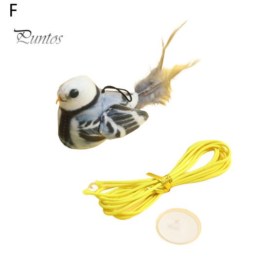 Интерактивная игрушка для кошек «щебечущая птица», реалистичная плюшевая птица с перьями, активируемая прикосновением, игрушка для котят с реалистичным щебечущим звуком для домашних кошек, успокаивает