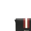 Bally Минималистичный полосатый складной кожаный кошелек для карт Мужской кошелек Черный 6227969