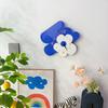 Simple and Creative Cartoon Artistic Flower Clock, Silent Wall Clock for Living Room and Dining Room, Cute Clock for Flower Shop