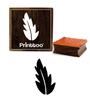 Printtoo Leaf Design Scrap-Booking Блок для печати Квадратный коричневый деревянный резиновый штамп-2 x 2