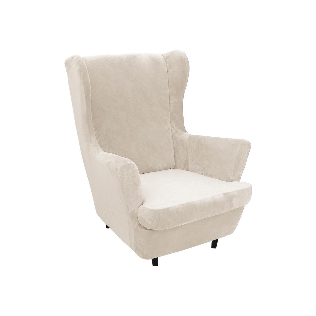 Чехлы для кресел с подголовниками, толстые чехлы для кресел с подголовниками из кораллового бархата, чехлы для диванов, чехлы для кресел с подголовниками, защитные чехлы для мебели в гостиной, сохраняющие тепло