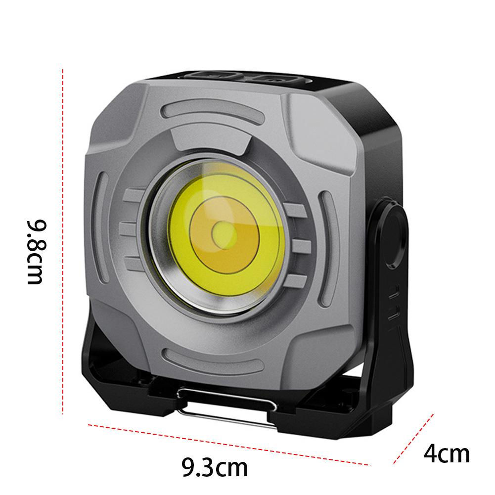COB LED Outdoor Work Light USB Rechargeable Inspection Flashlight Power Display Auto Repair Working Light 5000mAh for Car Repair