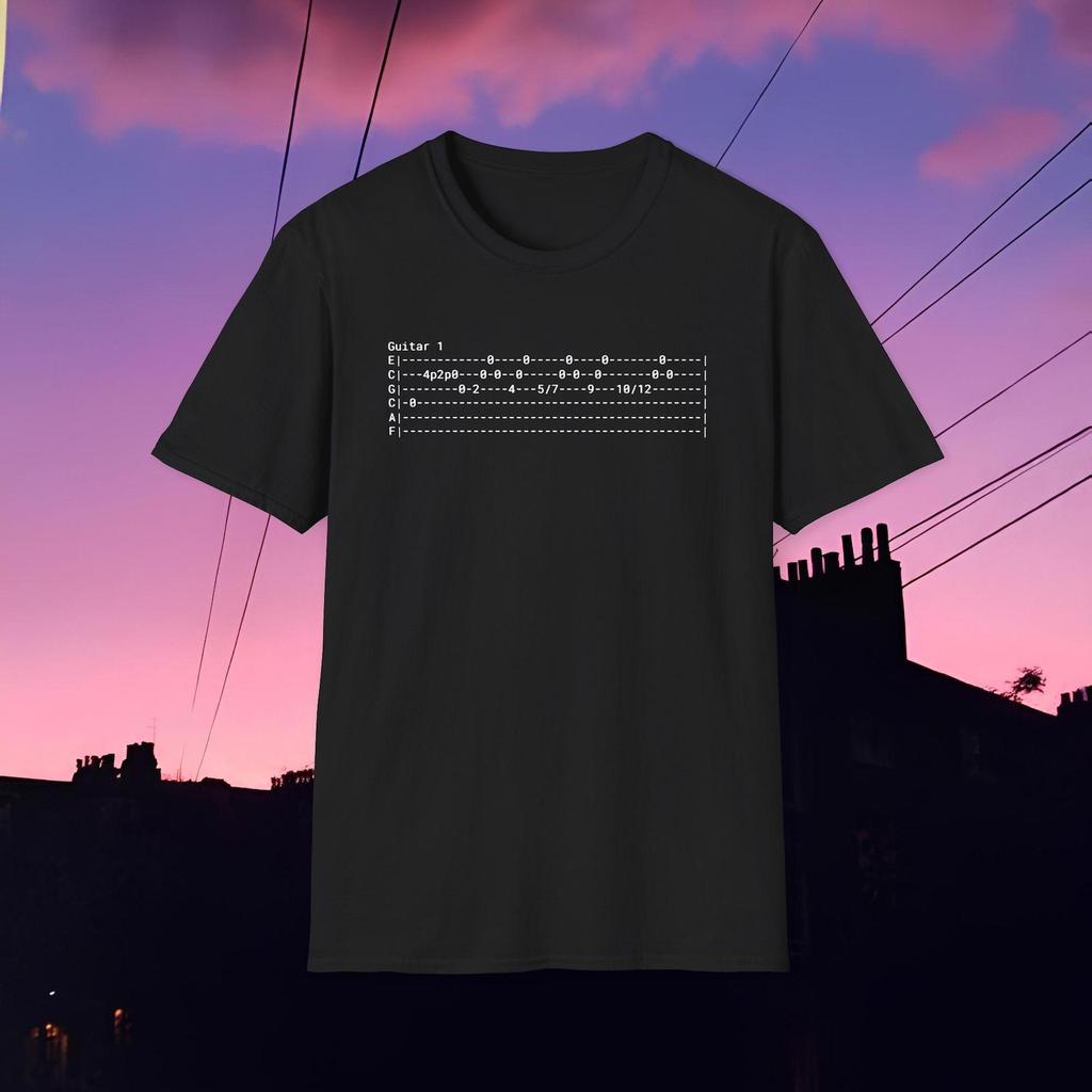 American Football Never Meant Guitar Tab Unisex Softstyle T-Shirt, Funny Meme, Midwest Emo, Math Rock, Guitar Transcription Never Meant