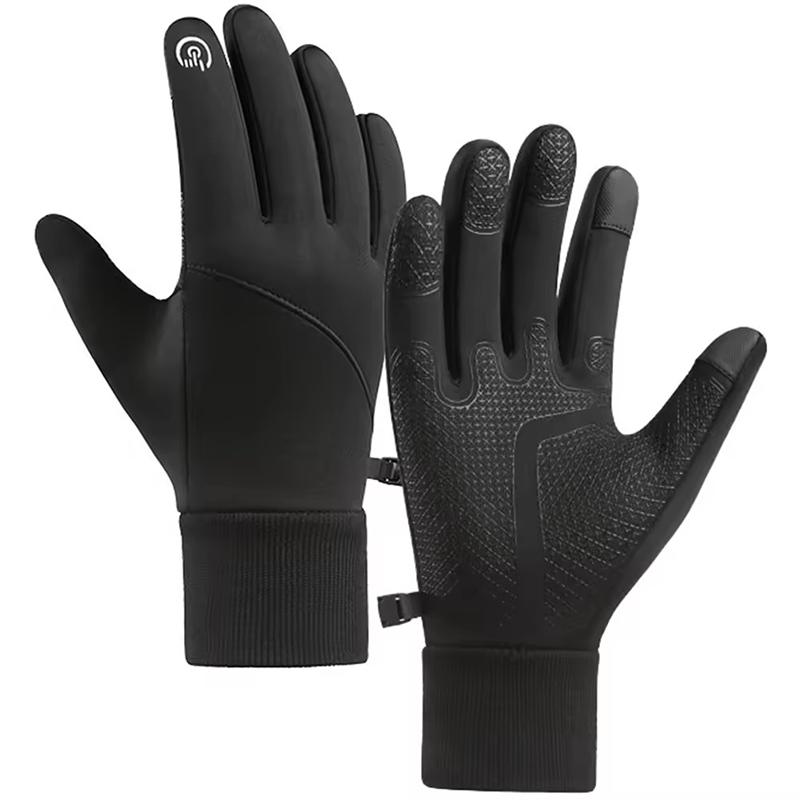 Winter Outdoor Warm Full Finger Gloves for Unisex Cycling Sports Waterproof and Anti Slip Gloves Touch Screen Thickened and Warm