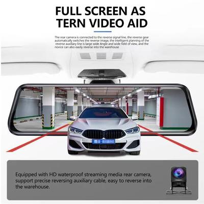 Автомобильный видеорегистратор 10 дюймов 4K DVR Carplay Android Auto GPS 5G WIFI AUX Stream Зеркало заднего вида Видеорегистратор Камера Drive Recorder FM