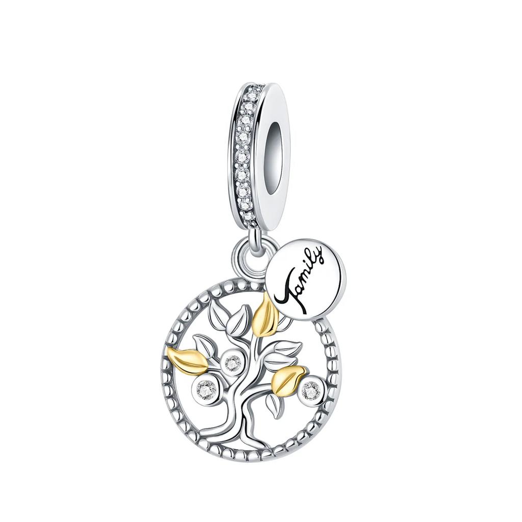 Silve Rose Gold Tree Of Life Butterfly Series Charm Fit 4Mm Aperture Bracelet Charm Bead Necklace Diy Women Jewelry