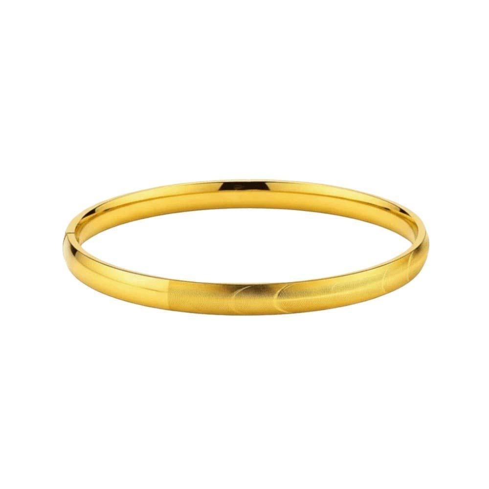 Zinc Zinc Alloy Cat's Eye Bracelet Waterproof Golden Wristband Classic Opening Brushed Bangle Festival Gift