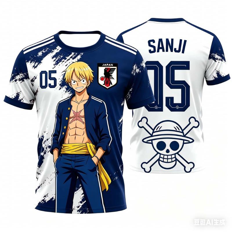 One Piece Тони Тонипер Футбольная футболка Унисекс Детская Быстросохнущая Дышащая Футболка с коротким рукавом Модная Уличная Одежда Спортивные Топы