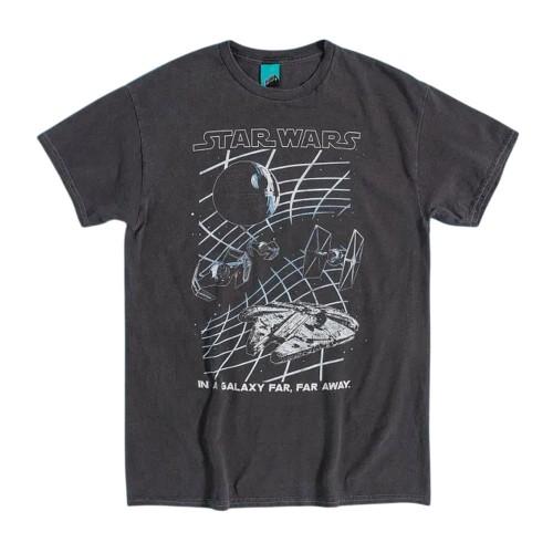 Star Wars Unisex Adult Galaxy Grid Vintage Wash T-Shirt