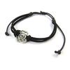 [N7012] - Fancy Bracelet 'Rosa Romantica' Black Silver