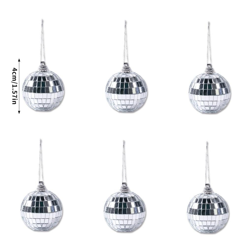 3-10cm Disco Mirror Balls Silver Hanging Ball for 50s 60s 70s Disco DJ Light Effect Party Bachelorette Wedding party Decoration
