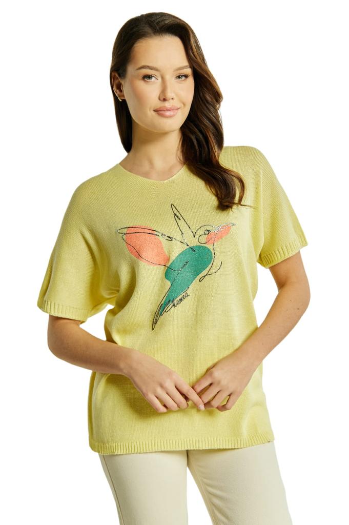 Amadea Women' Blouse, Yellow Blouse by Kamea
