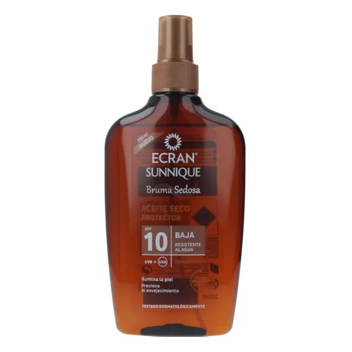Ecran Sunnique Silky Mist Защитное сухое масло Spf10 200 мл