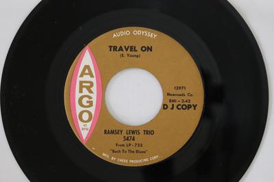 7-дюймовая пластинка RAMSEY LEWIS TRIO - Travel On / Why Don't You Do Right 5474 Argo 1964 US Джаз Б/У