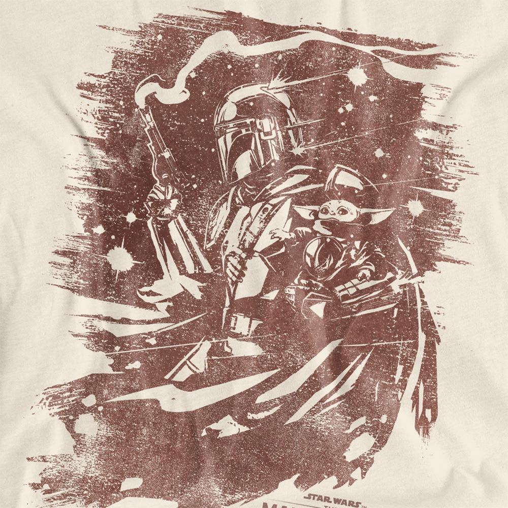 The Mandalorian & Grogu Womens/Ladies Ink Print T-Shirt