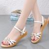 Женские сандалии летние базовые вещи для улицы нарядные повседневные туфли с открытым носком римские сандалии большого размера для девочек белые сандалии