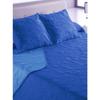 Couvre-lit boutis - Casa Campo - Lit 180 cm - 270x260 cm - Microfibre - Bleu - Moderne - Lisse - Lavage en machine