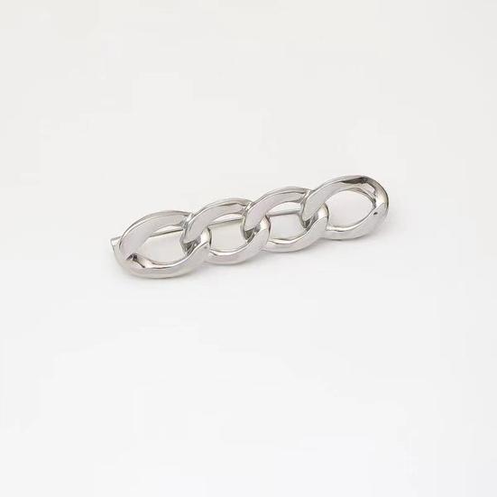 Женская брошь в форме полой цепочки, полированная, однотонная, противоскользящая, износостойкая, пальто, украшение для шарфа, булавка для позиционирования одежды, ювелирные изделия