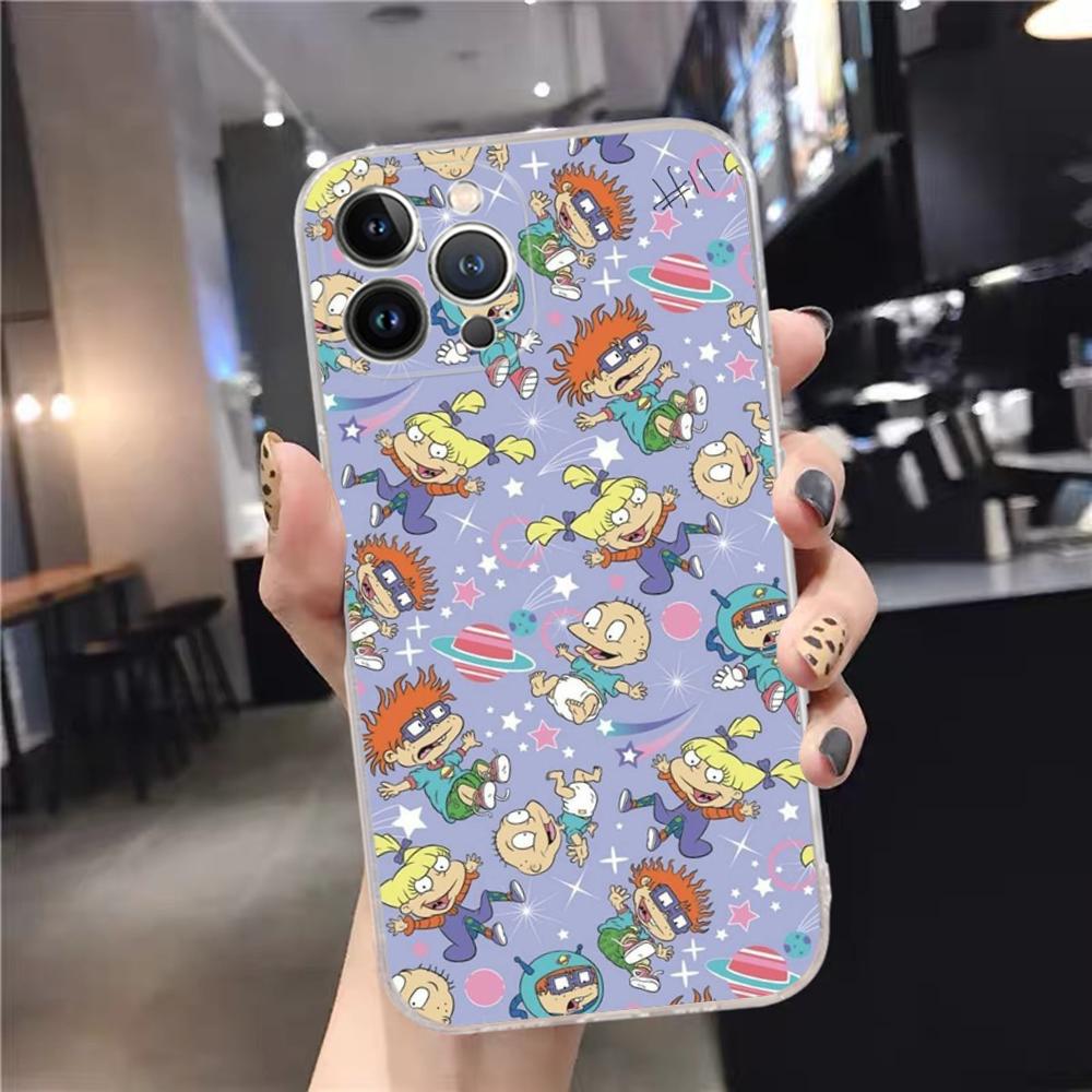 Мультяшный Забавный R-Rugrats Чехол для Телефона Силиконовый Мягкий Для Iphone 16 15 14 13 12 11 Pro Mini XS MAX Plus X Чехол