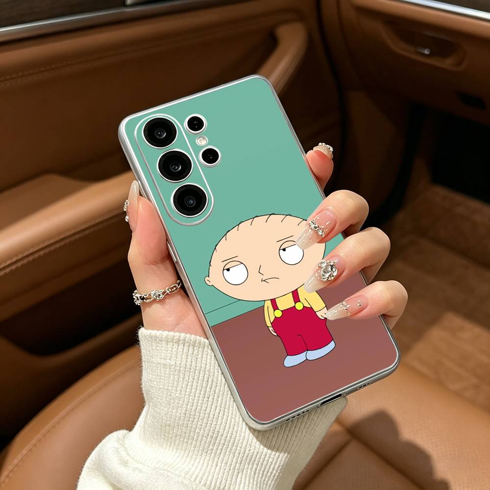 Family Cute G-Guys Phone Case For Samsung S25,S24,S21,S22,S23,S30,Ultra,S20,Plus,Fe,Lite Transparent Cover