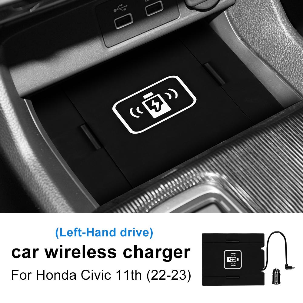 Car Wireless Charger for Honda Civic 11th Gen Mobile Phone Fast 15W Charging Holder for Charger Board Accessories