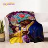 Сказочное одеяло пикниковый коврик Красавица и Чудовище Фланелевое одеяло Теплое одеяло для дивана-кровати в гостиной Мягкое одеяло для девочек и детей