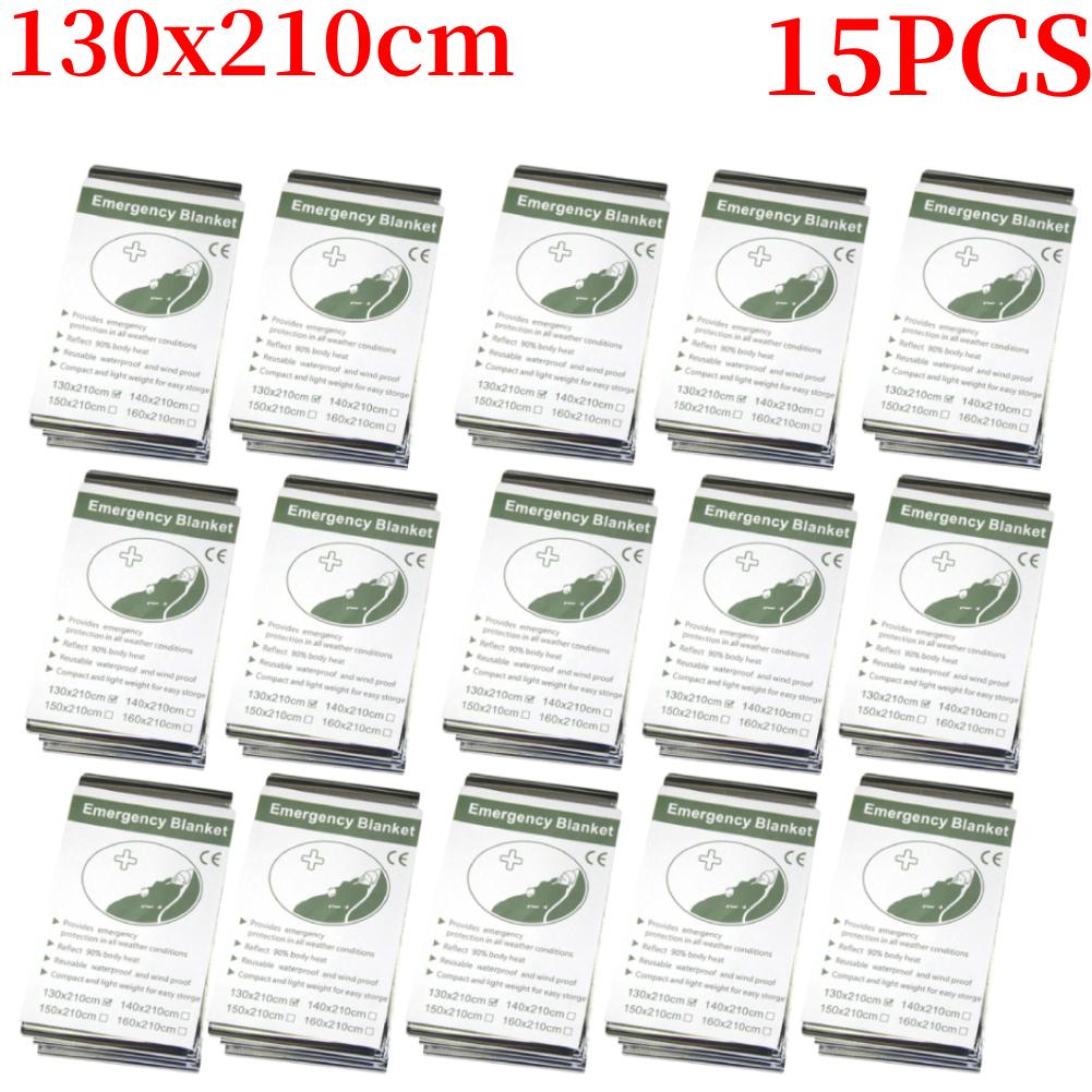 Аварийное термопончо-одеяло Легкое складное Водостойкое Ветрозащитное Солнцезащитное Многоразовое Первая помощь Коврик для кемпинга Покрытие