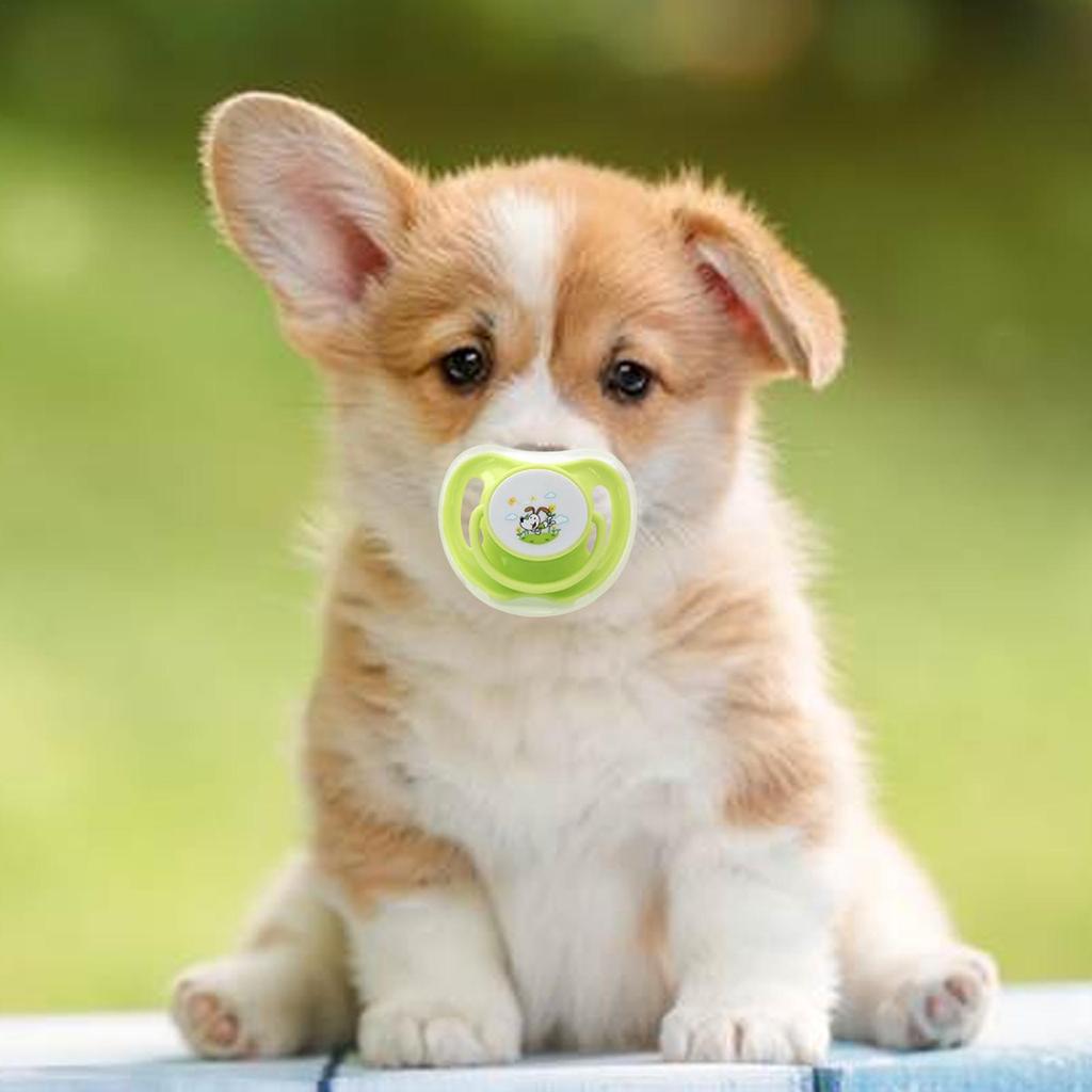 4 шт. Соска для котенка, соска для щенка, силиконовая игрушка в форме бабочки с защитным колпачком для домашних животных, успокаивающая
