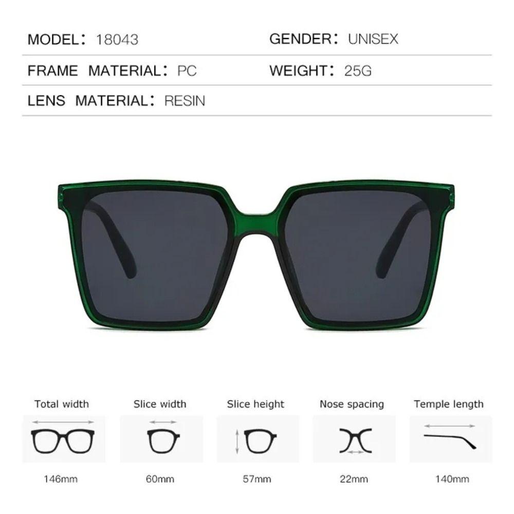 Женские квадратные солнцезащитные очки с большой оправой UV400 Очки для водителя Новые очки для леди Унисекс