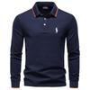Polo Ralph Lauren Осень Новая Вышивка Женская Лонгслив Поло, Однотонный Женский Топ с Воротником, Универсальное Поло