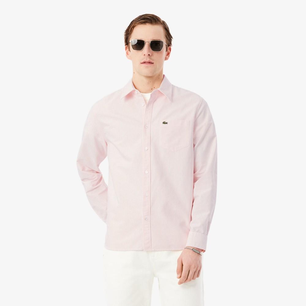 Lacoste Мужская рубашка в оксфордскую полоску CH7552-56G75D