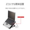 Охлаждающая подставка для ноутбука ELECOM PS3 PS4, горизонтальная, с функцией регулировки угла наклона, алюминиевый корпус, большой вентилятор, шина питания, совместимая с 17