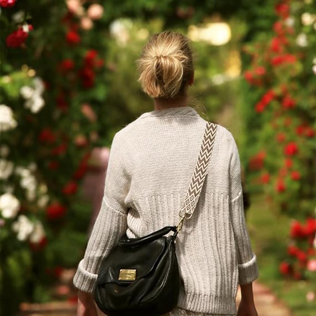 Утолщенный и расширенный ремень сумки, плетеный плечевой ремень для сумки, регулируемый и сменный длинный плечевой ремень для ношения на одном плече или через плечо.