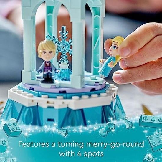 LEGO Disney Frozen Anna Elsas Magical Carousel 43218 Ice Palace Building Toy Set Princess Elsa Olaf Included 6th Birthday Gift